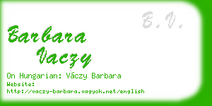 barbara vaczy business card